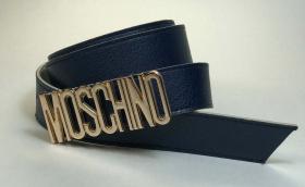 Женский кожаный ремень Moschino, артикул F 254 синий, в комплекте 12 штук